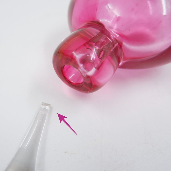 Image 1 of Flacon de parfum "Sommerso" en verre rose et transparent