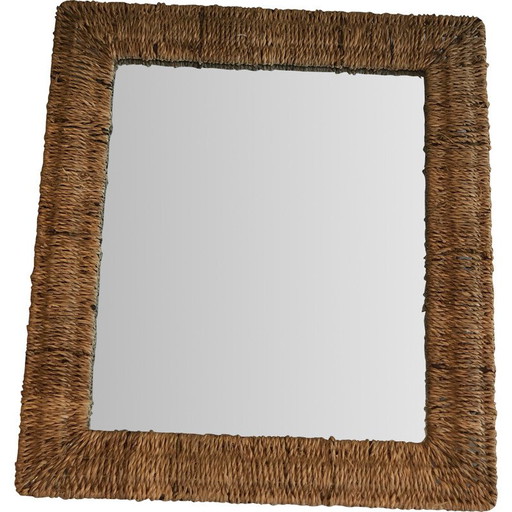 Vintage rope wall mirror, 1970