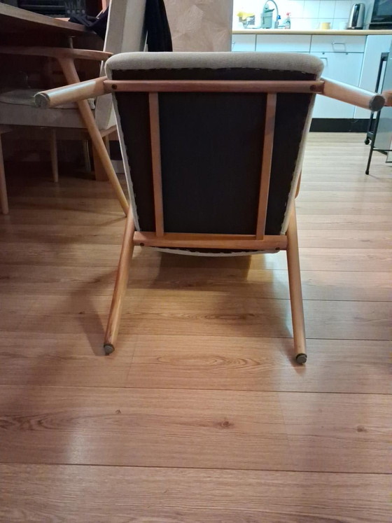 4 Wilkhahn chairs from the 1960s, Dining chairs, Textile, Wood, Beige (photo 2 of 5)