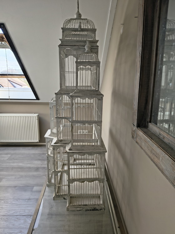 Image 1 of Eyecatcher one of kind Vintage wooden birdcage xl