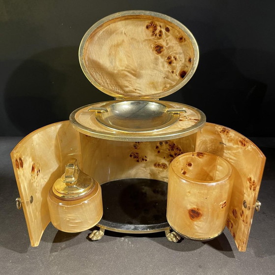 Set da fumo italiano in radica di noce, anni '70 – Oggetti decorativi, Brass, Hollywood Regency (photo 3 of 15)