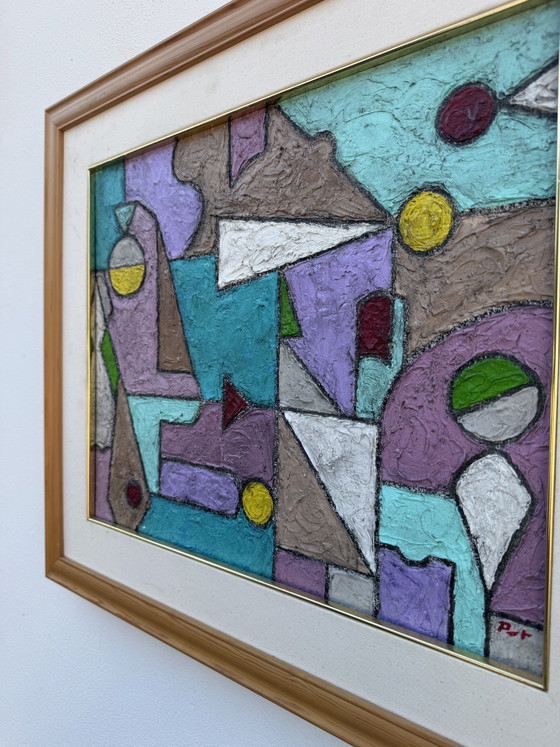 Colorful Geometric Abstract Painting – Paintings & Drawings, Canvas (photo 14 of 14)