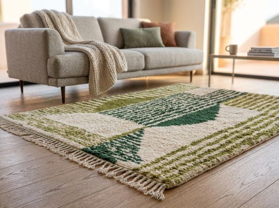 Image 1 of Custom Green Moroccan Carpet 250cmx200cm 