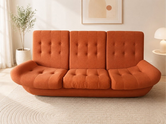 Image 1 of Jitona Atlantis 3-seater designer sofa in orange – very good condition