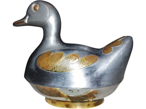 Tin and Brass Duck Box
