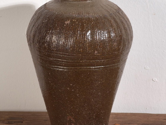 Vaso cinese antico in ceramica in tonalità scure (c.1900) #5 – Vasi (photo 2 of 18)