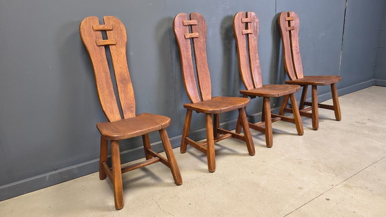Image 1 of Vintage eetkamerstoelen van Depuydt, België, jaren 60.