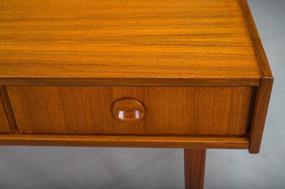 Image 1 of Mid Century Teakholz-Schreibtisch, zugeschrieben Bartels Works, 1960er Jahre