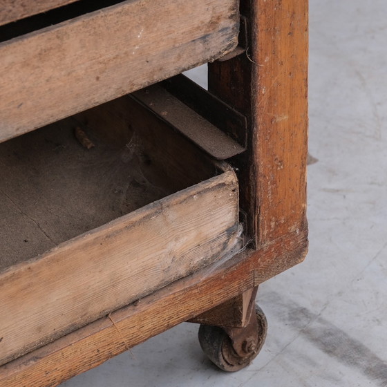 Image 1 of Antiek Engels Bakkers Werkblad of Keuken Eiland Tafel