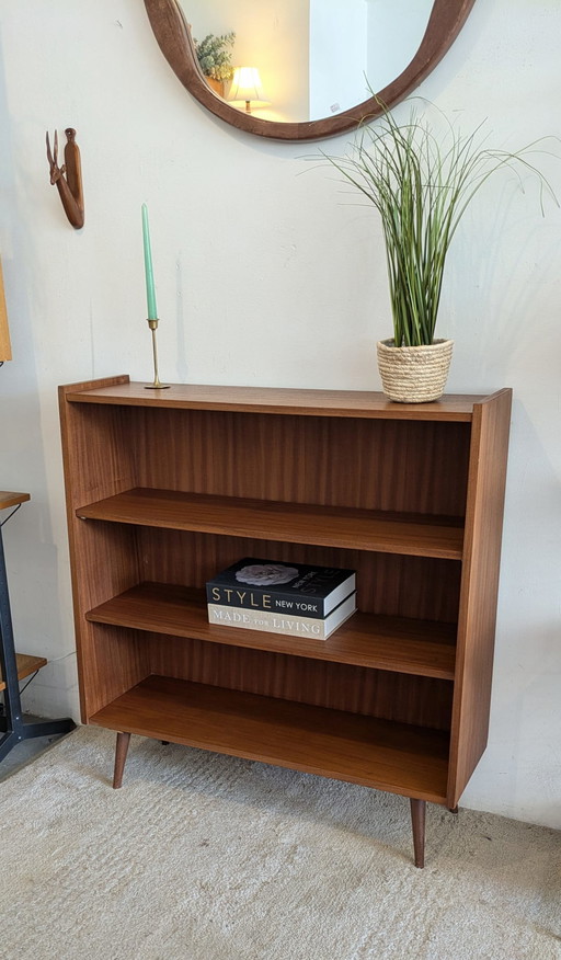 Vintage, Bücherregal aus Teakholz, Mitte des Jahrhunderts