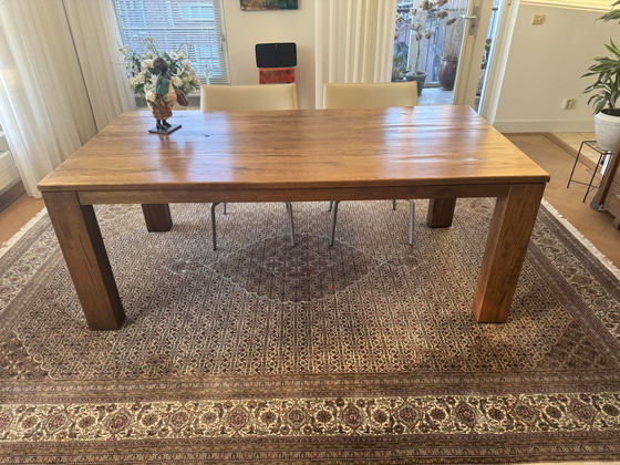 Image 1 of Massief eiken eettafel (verlengbaar) 