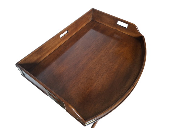 Classic Butler Table, coffee table, wine table, whiskey bar with removable tray, light signs of use (photo 4 of 5)