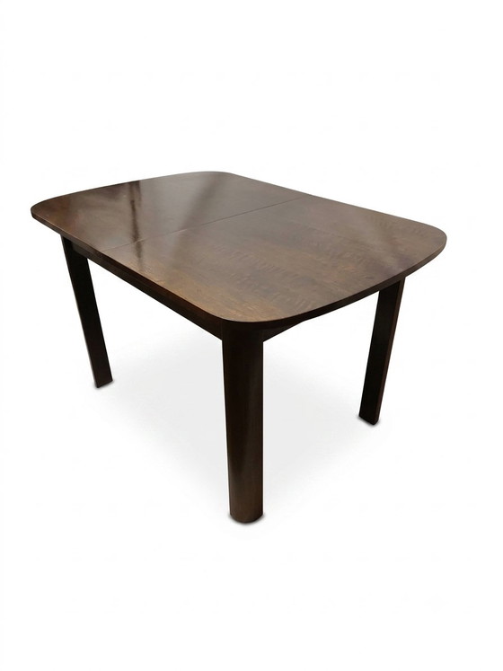 Beautiful Vintage Extendable Dining Table | Dark Wood (125-178 cm) (photo 3 of 7)