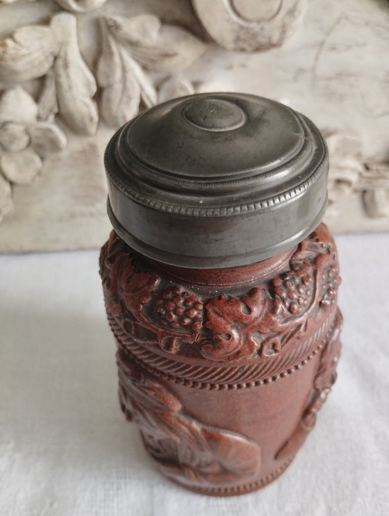 Image 1 of Antieke steengoed tabakspot van Beauvaisis