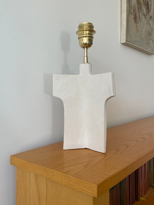French contemporary ceramic lamp, "L 02" by Renzo Maar
