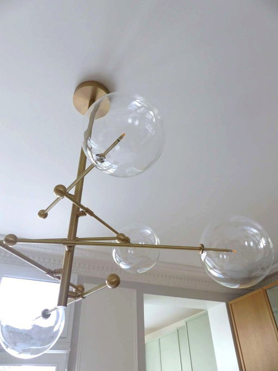 Image 1 of Sospensione in ottone e vetro borosilicato "RD15 6 ARMS" design Schwung