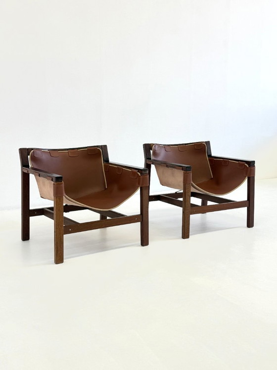 Fauteuils Safari Lounge de Carlo Hauner pour Forma – Wood, Leather (photo 3 of 19)