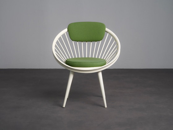 “Circle” Chair by Yngve Ekström for Swedese, Sweden, 1960s, Yngve Ekstrom, Armchairs, Wood, White, Vintage (photo 2 of 9)
