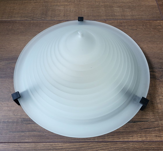 Image 1 of Vintage Ikea ceiling light opaline glass shade conical 1990s.