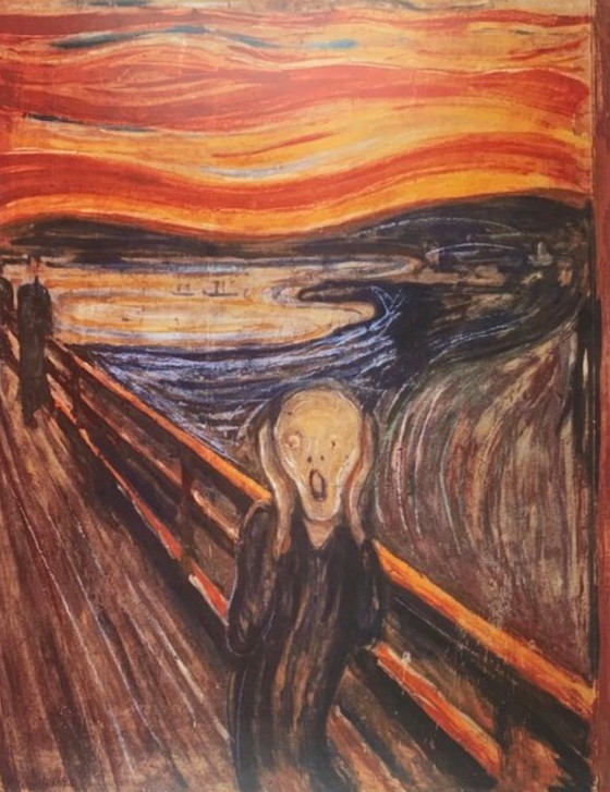 Image 1 of Edvard Munch: "The Scream, 1890". In Large Format And In Excellent Condition.
