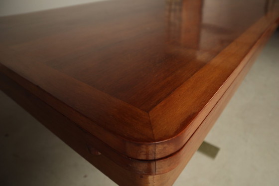 Image 1 of Art Deco Extending Dining Table with Sculptural Pedestal Base, circa 1930s