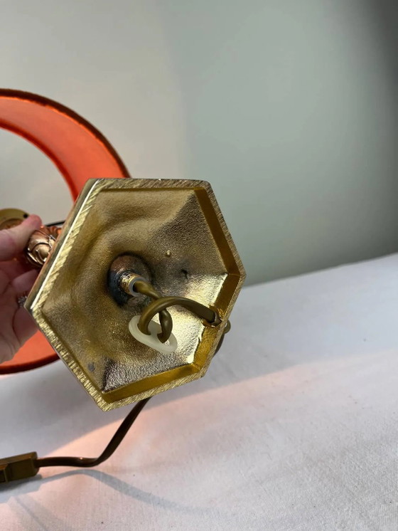 Messing- und Samtlampe – Tischlampen, Velvet, Brass (photo 2 of 12)