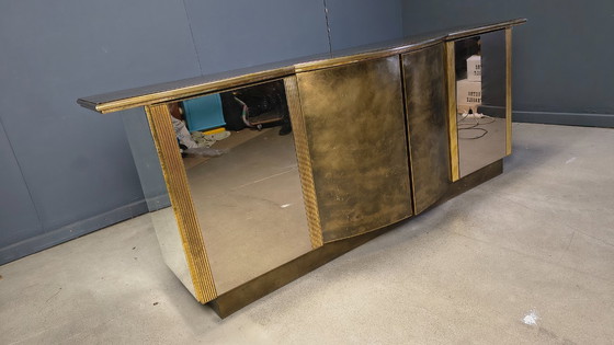 Image 1 of Messing-Anrichte von Belgochrom, 1980er Jahre