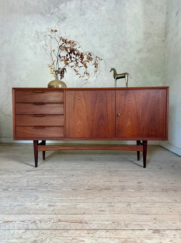 Enfilade scandinave vintage en Teck, 1960s