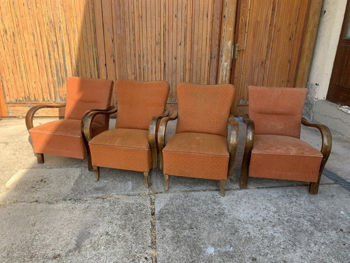 Art Deco Sessel, 1930er Jahre, 4er Set