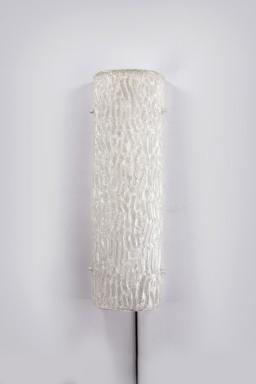 Hillebrand Très grande applique lampe à glace, 1960