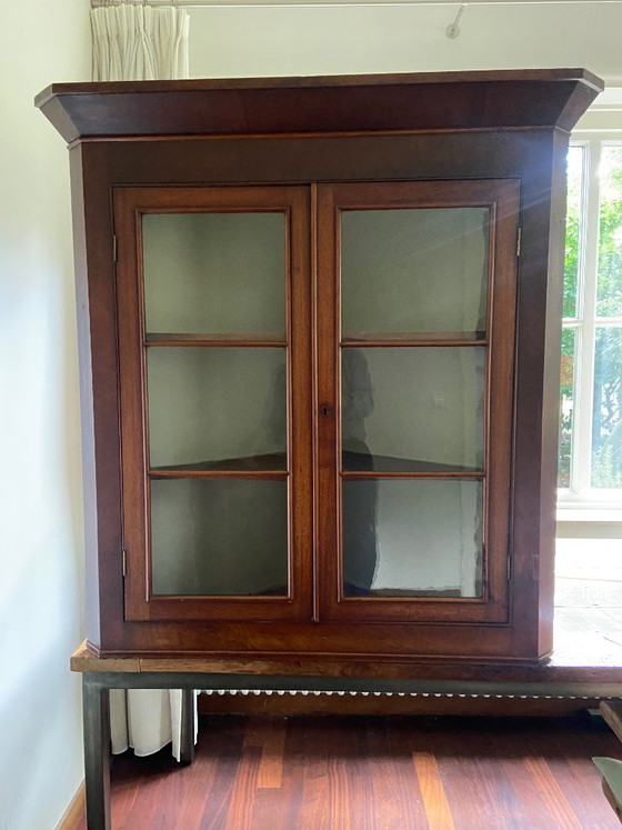 Vetrina e mobile contenitore antico, mogano – Vetrine, Legno (photo 5 of 6)