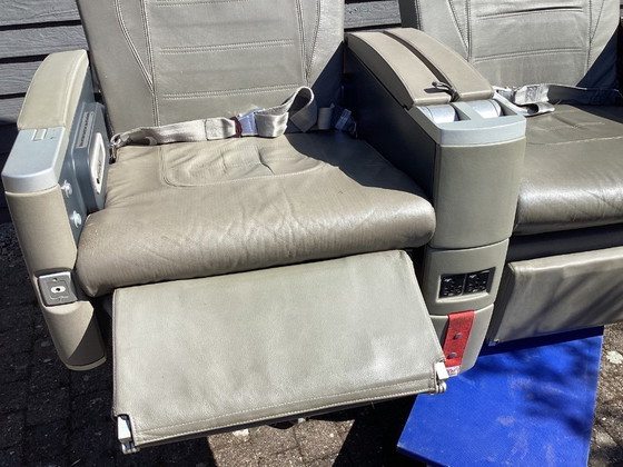 Image 1 of Sedili in pelle vintage di classe business dell'aereo A320