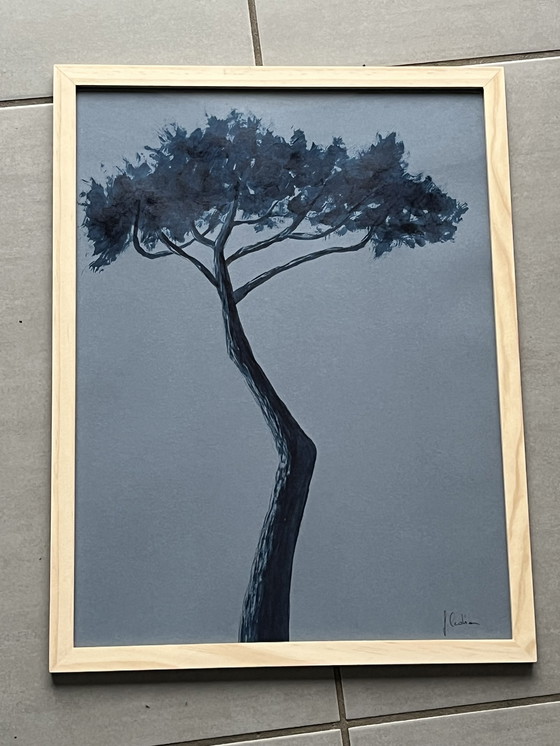 Image 1 of Tinta sobre papel, 40x30 cm. Enmarcado.