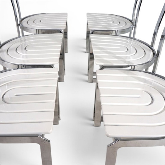 Image 1 of Set di 6 sedie da pranzo postmoderne Allmilmö, 1980