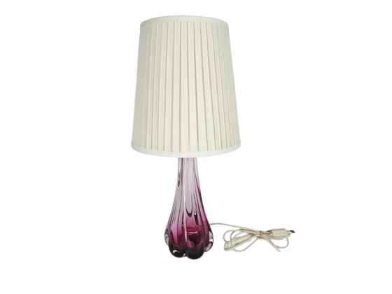 Image 1 of Christalleries de Val St Lambert - Belgium - crystal - transparent - pink - 1970's