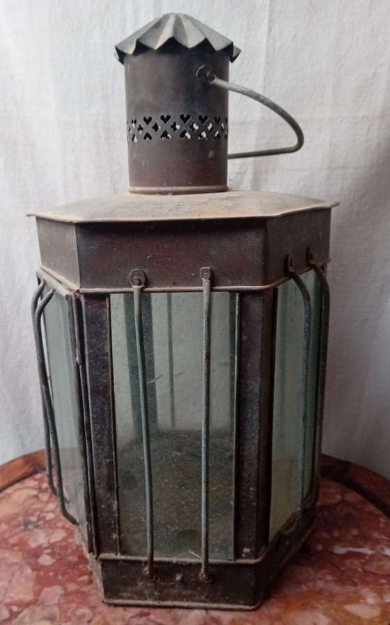Lanterna da Nave, Lampade da tavolo, Metallo, Vetro, Marrone (foto 8 di 8)