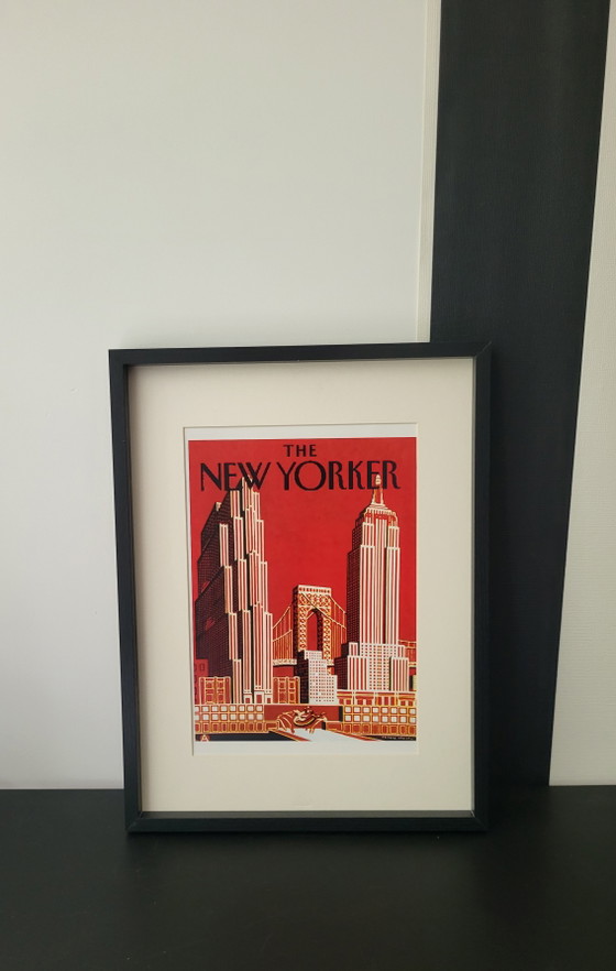 Image 1 of The New Yorker iconische print met passepartout ingelijst.