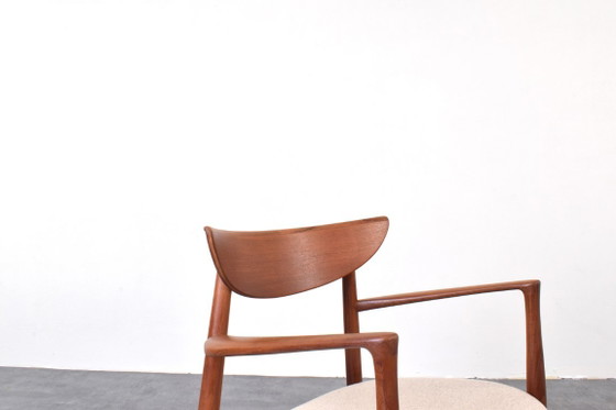 Mid-Century Teak Armchair by Harry Østergaard for Randers Møbelfabrik, 1960s – Dining chairs, Wood, Wool (photo 7 of 12)