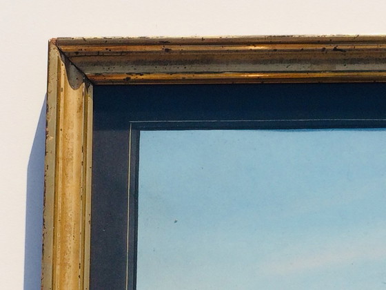 Image 1 of Large Neapolitan gouache, 19th century (after Giuseppe Scoppa)