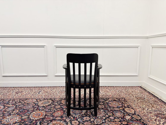 Klassieke Art Deco Globe Wernicke Stijl Bureaustoel Zwart – Bureaustoelen, Wood, Skai (photo 4 of 7)