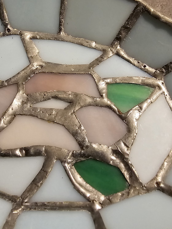 Image 1 of Vintage Tiffany Style – Glas-in-lood set van 6 kopjes & schoteltjes