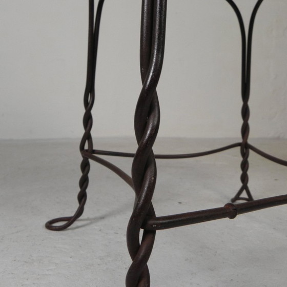 Image 1 of Elegant steel American ice cream parlor chair, 1940s