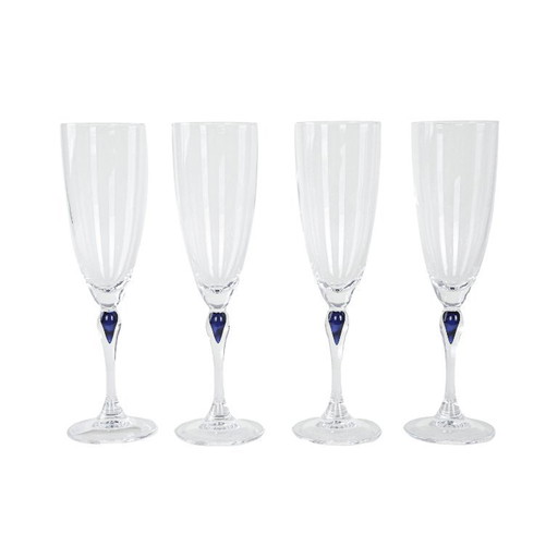 Juego de cuatro vasos, diseño danés, década de 1970, fabricados en Dinamarca.