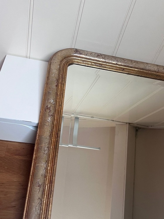 Image 1 of Houten regency facet spiegel met marmer patroon 