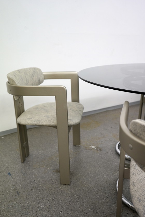 Image 1 of Set van 6 Pamplona Stühlen - Augusto Savini voor Pozzi, Italië jaren 70