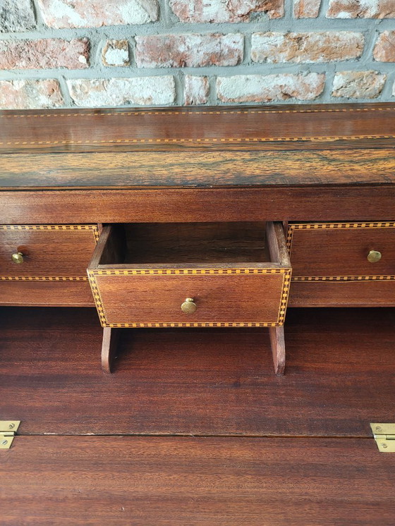 Image 1 of Antiker Sekretär, abklappbarer Deckel, 3 Schubladen