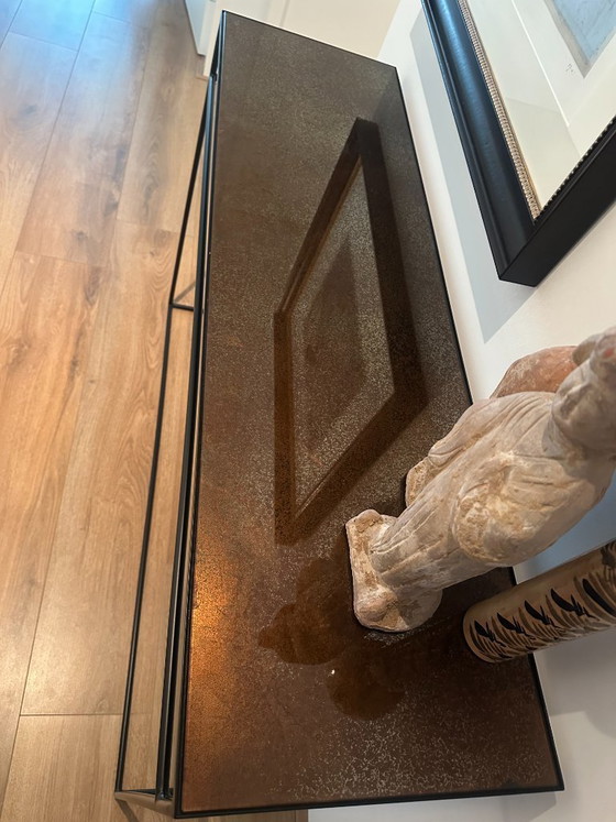 Image 1 of Heavy 'aged' mirror wandtafel