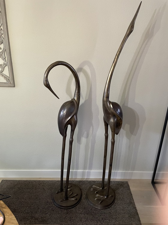 Image 1 of Bronzene Kraniche, 175 cm hoch