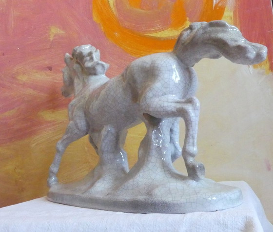 Image 1 of Karlsruher  Majolika Keramik Figur Pferd 4348 Lilli Hummel-König uk4aeb