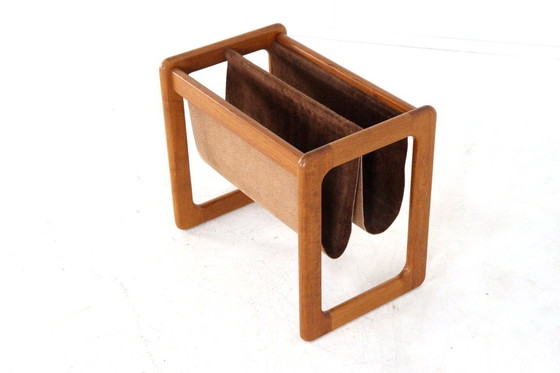 Image 1 of Vildbjerg furniture factory reading holder magazine rack vintage teak Danish